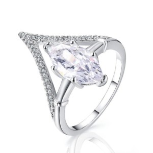 marquise v band ring
