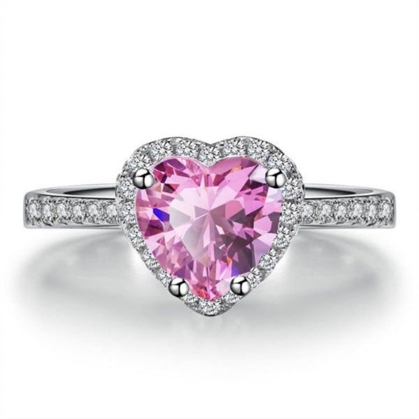 pink heart ring