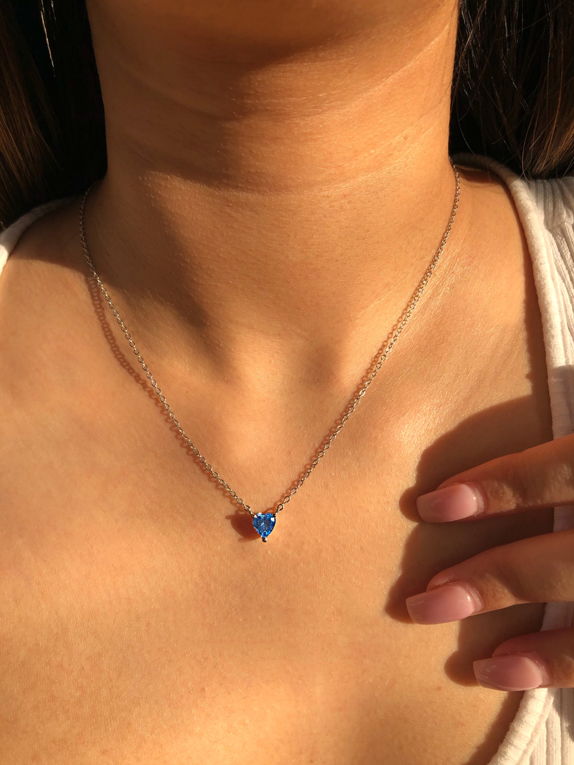 Buy Silver & Blue Necklaces & Pendants for Women by CLARA Online | Ajio.com