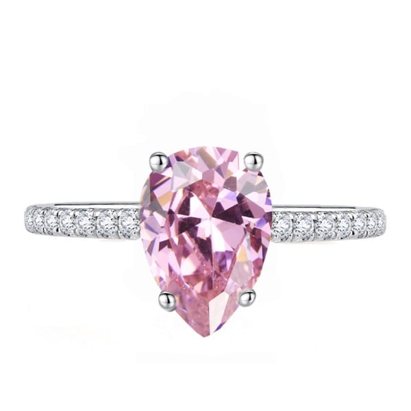 pink pear ring