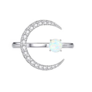 opal moon ring