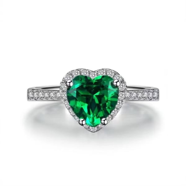 emerald heart ring