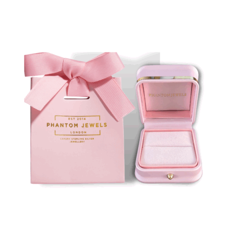 Premium Pink Ring Box & Gift Bag