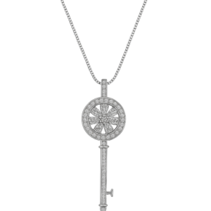 silver key necklace