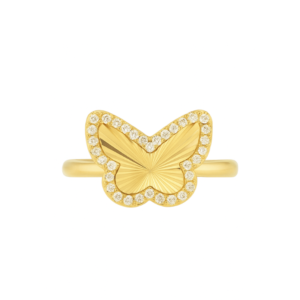 18k solid butterfly ring
