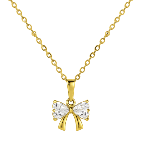 18k cherie bow knot necklace