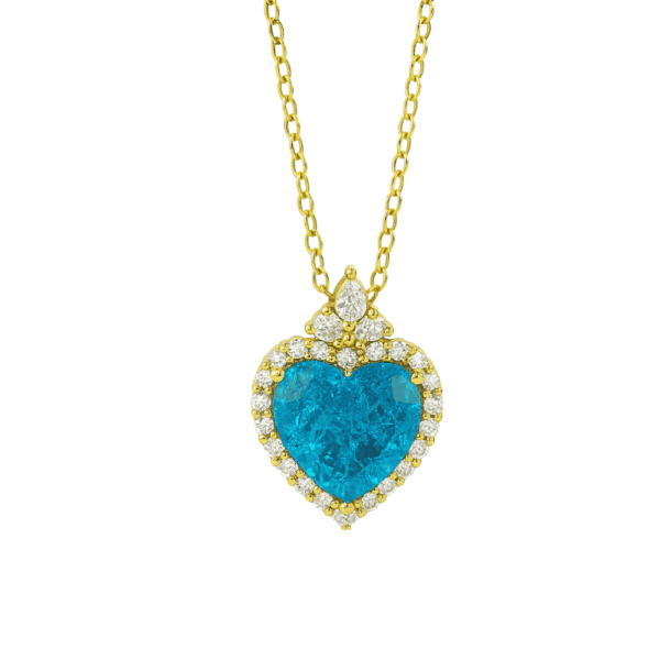 titanic blue ocean heart necklace