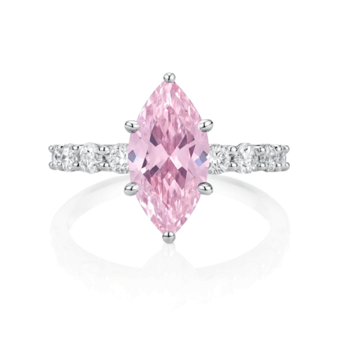 Pink Glacier Suite Sterling Silver Ring