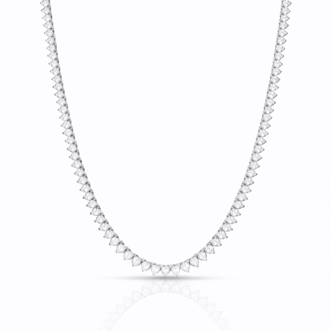 Penthouse 42 Heart Tennis Choker - Silver Edition