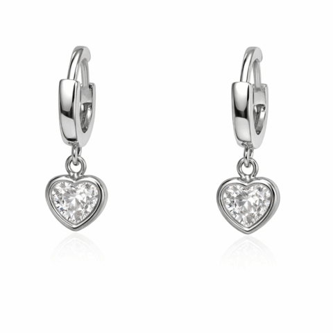 Silver Heart Privé Hoops