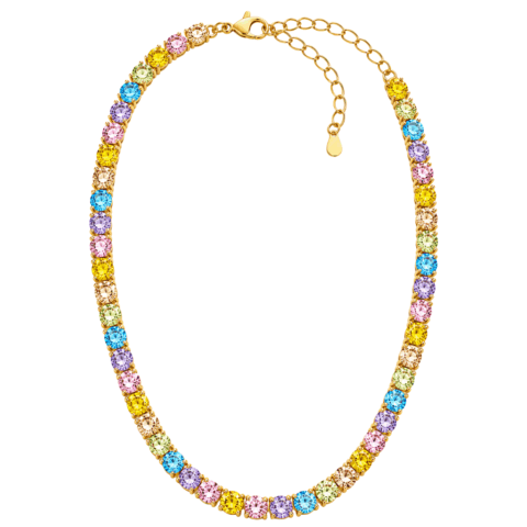 Cotton Candy Creme Tennis Necklace